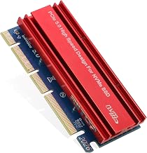 NVMe PCIe Adapter, RIITOP M.2 NVMe to PCI-e 5.0 x4/x8/x16 Card with Heat Sink for M.2 (M Key) SSD 2280/2260/2242/2230 [Upgraded]