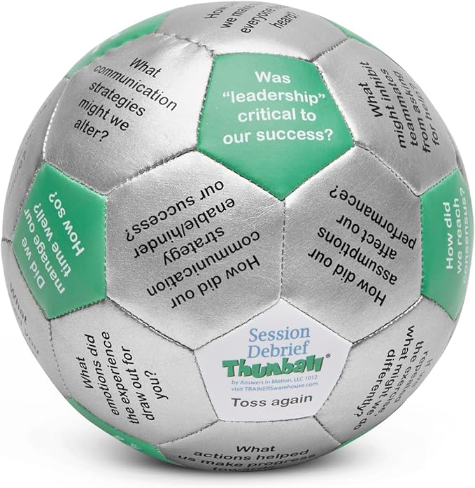 Trainers Warehouse 6" Thumball Collection, 32 Prompts for Conversation, Team Building, Relationship and Training