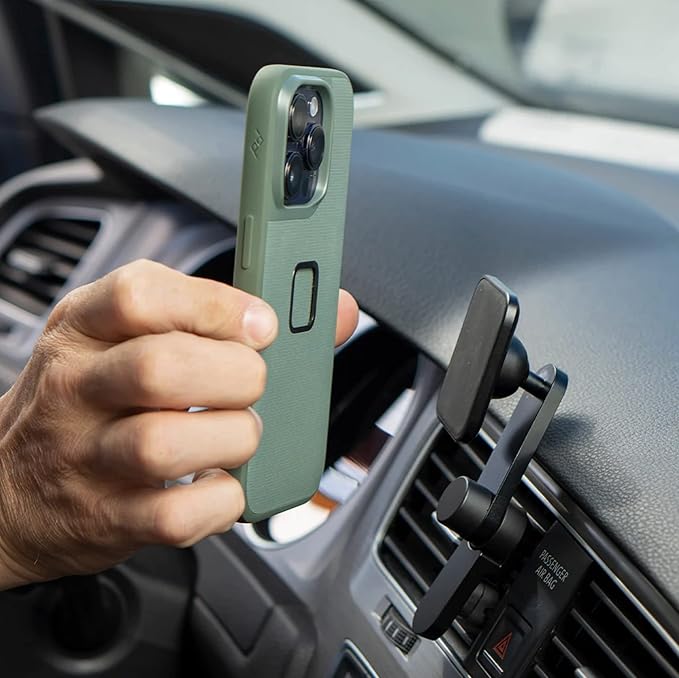 Peak Design Mobile Car Vent Mount, Non-Charging, Magnetic Mounting Technology, Adjustable, Aluminum Construction, 360-Degree Swivel Arm, Compatible with MagSafe Cases
