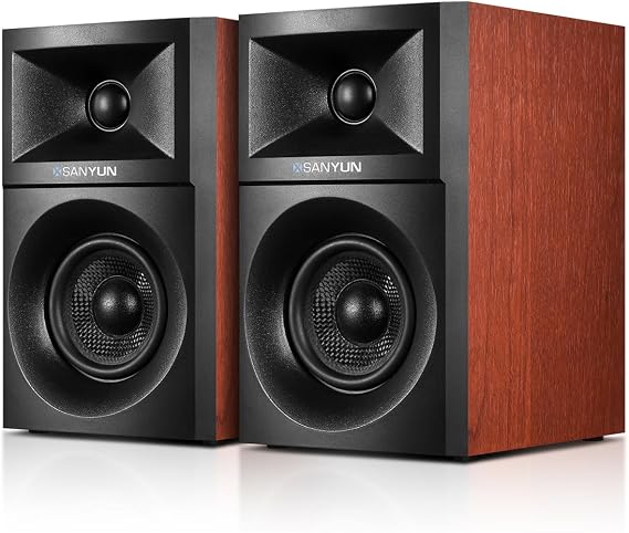 Sanyun SW203 3" 2-Way Active Bookshelf Speakers for Desktop Computer PC