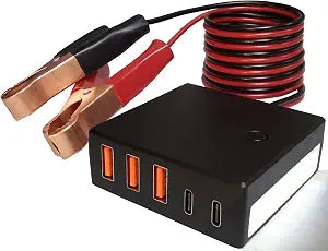 12V 24V to USB USB-C Buck Conversion Charger Multi Port Adapter