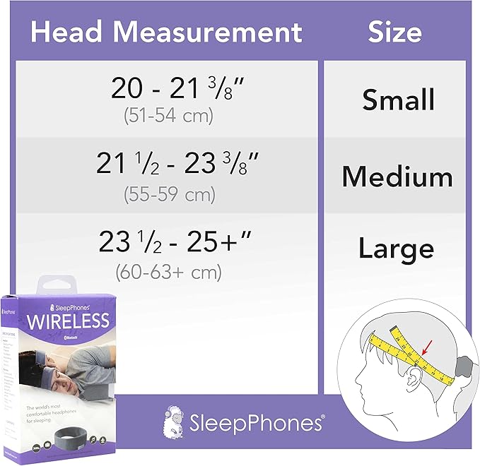 SleepPhones Wireless Sleep Headphones by AcousticSheep V8 | 24-Hour Battery | Original and Most Comfortable Bluetooth Headphones for Sleeping (Large, Quiet Lavender Fleece)