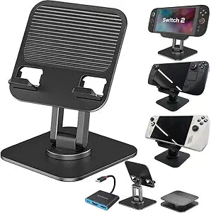 Foldable Stand+Dock with 4K HD2.1 HDMI to USB C Adapter