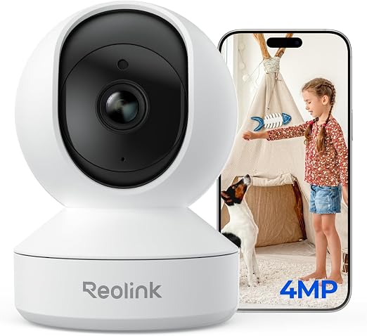 REOLINK 4MP 2K Indoor Camera E1, Plug-in WiFi 6 Security Camera