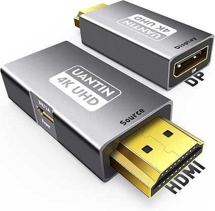 UANTIN HDMI to DisplayPort Adapter, 4K@60Hz Uni-Directional Only - 1 Pack