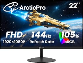 ArcticPro 22 Inch Gaming Monitor 144Hz, FHD Computer Monitor, 105% sRGB - Image 1