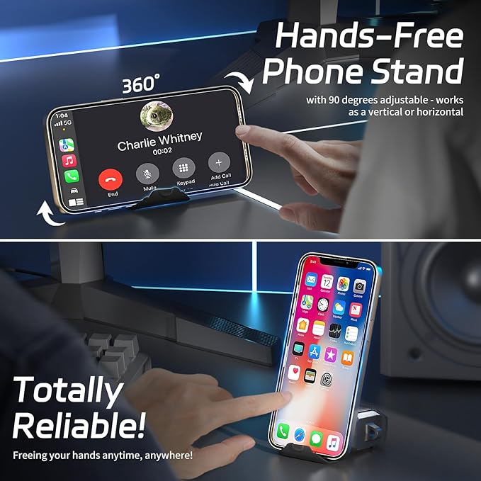 Secure Lock Case for AirPods 4 with Phone Strand, Cleaning Kit & Keychain, Shockproof Protective Cover Compatible with Apple AirPods 4th Gen 2024 for Men Women, Anti-Scratch