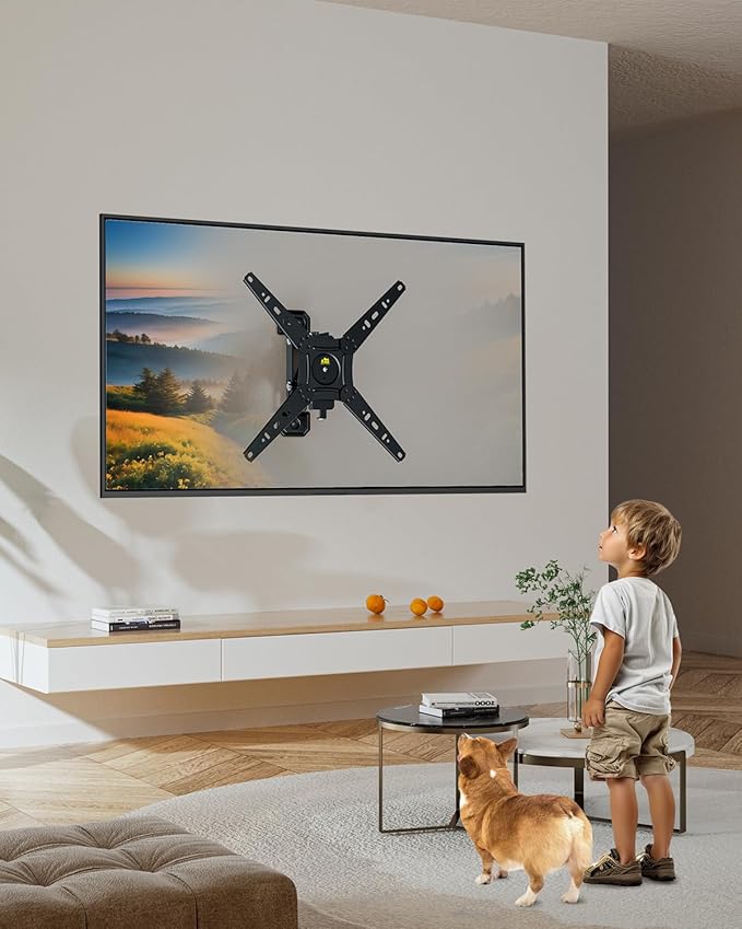 FORGING MOUNT Rotating TV Wall Mount for 13-49 Inch TVs Monitor,Vertical and Horizontal Extendable Corner Wall Mount, TV Bracket for Flat & Curved Screens, VESA 75x75mm to 300x300mm, Holds 55lbs