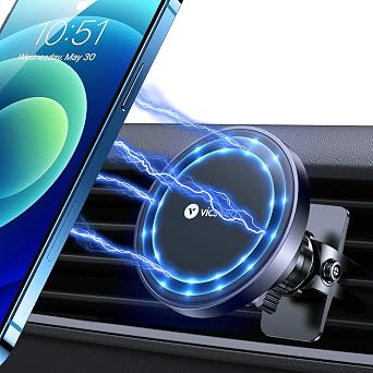 VICSEED for MagSafe Car Mount [Upgraded Strongest Magnet Power] Magnetic Phone Holder for Car Vent 360 Adjustable Magnetic Car Phone Holder Mount for iPhone 18 Pro Max 17 16 15 14 13 12 Plus Mini