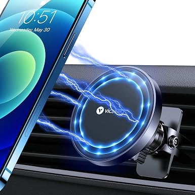 VICSEED for MagSafe Car Mount [Upgraded Strongest Magnet Power] Magnetic Phone Holder for Car Vent 360 Adjustable Magnetic Car Phone Holder Mount for iPhone 18 Pro Max 17 16 15 14 13 12 Plus Mini