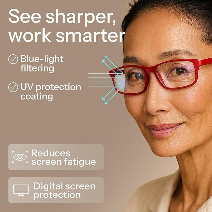 Gaoye Reading Glasses Blue Light Blocking, Spring Hinge Readers for Women Anti Glare Filter Lightweight Eyeglasses (5-Pack Mix Color 2, 1.5)