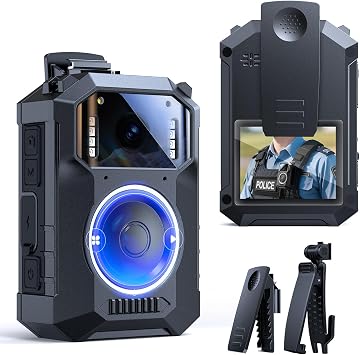 BOBLOV M11 3.2K Police Body Camera, 256G Big Button Night Vision Body Cam