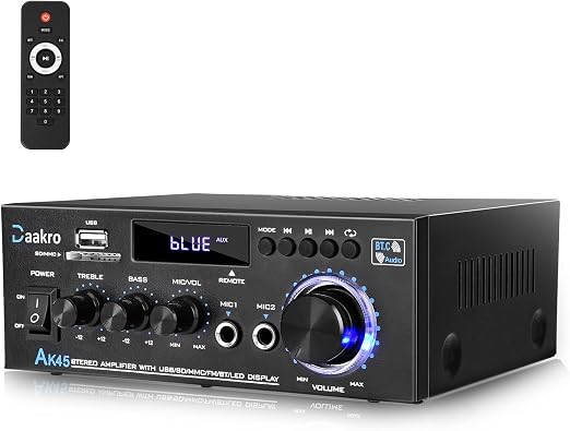 Daakro AK45 Stereo Audio Amplifier 300W Bluetooth 5.1
