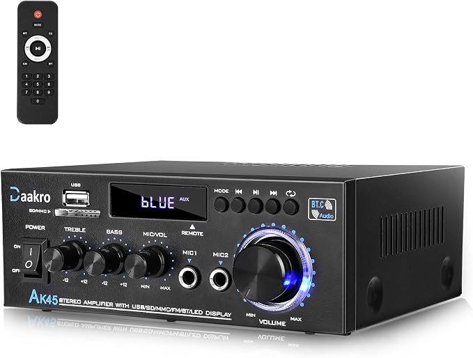 Daakro AK45 Stereo Audio Amplifier 300W Bluetooth 5.1