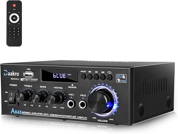Daakro AK45 Stereo Audio Amplifier 300W Bluetooth 5.1