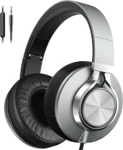 AILIHEN C90 Wired Headphones with Mic Volume Control Noise Isolating Grey - Image 1