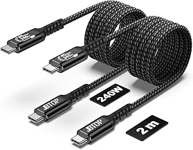 40Gbps USB 4 with Thunderbolt 4 Cable 6.6ft(2packs) USB c Data Cable - Image 1