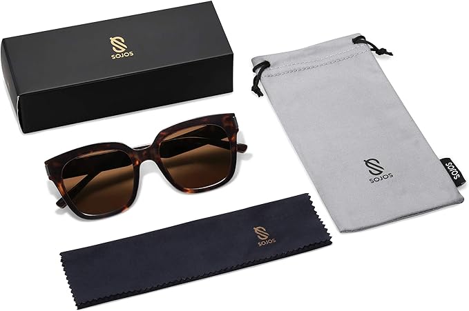 SOJOS Polarized Sunglasses for Women Men Trendy Square Large Sun Glasses SJ2149