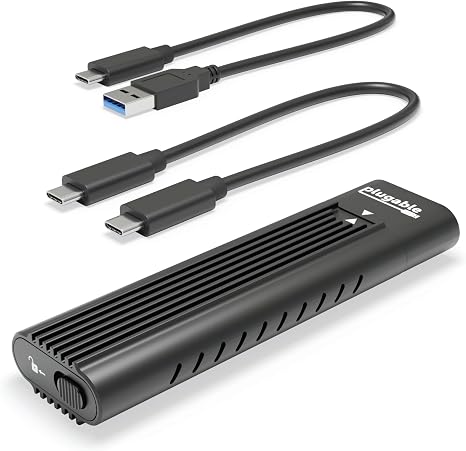 Plugable M.2 NVMe SSD Enclosure; Tool-Free & Driverless