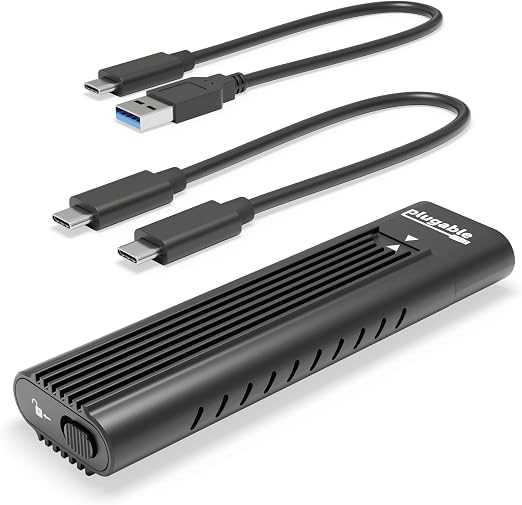 Plugable M.2 NVMe SSD Enclosure; Tool-Free & Driverless