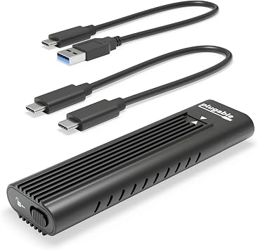 Plugable M.2 NVMe SSD Enclosure; Tool-Free & Driverless