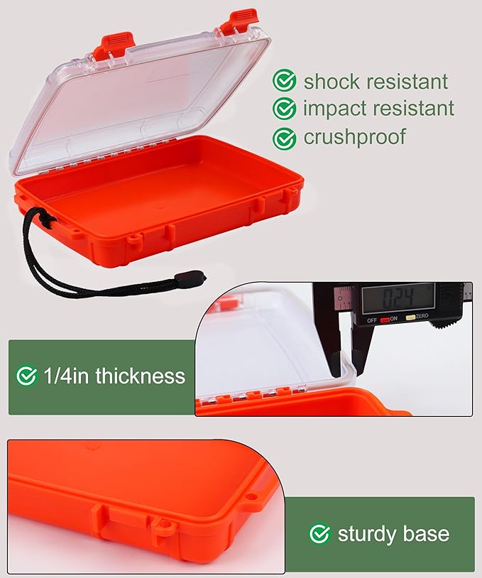 Waterproof Box Dry Box Waterproof Box for Kayaking Small Waterproof Storage Box for Boat Waterproof Container Water Proof Phone Box Floating Water Tight Box