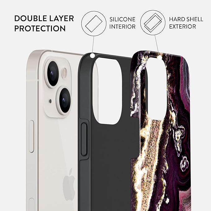 BURGA Phone Case for iPhone 14 - Cute, Trendy, Aesthetic, Pattern Phone Cover, Hard Shell Protection - fits Apple iPhone 14 Case for Women and Men
