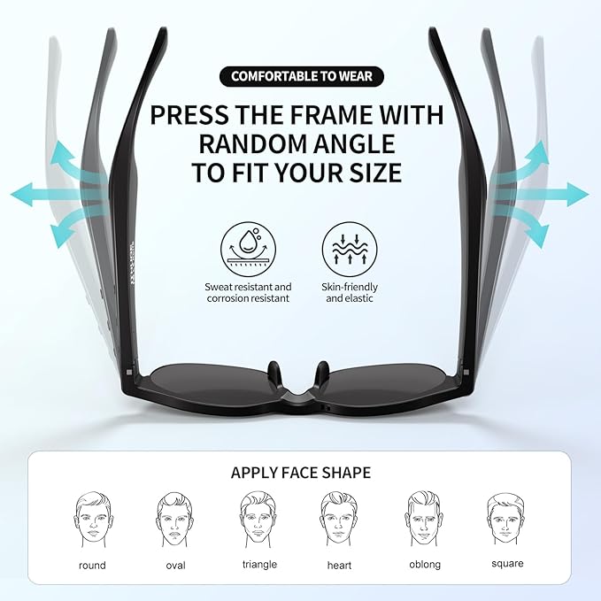 AI Smart Translation Glasses - Real-Time Voice Translator, 138+ Languages, Bluetooth 5.4, 8Hr Battery for Travel Business (Black)