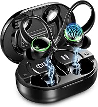 Wireless Earbuds, 2026 Bluetooth 5.4 Headphones Sports, 50 Playback Over-Ear buds with ENC Noise Cancelling Mics, Deep Bass Fitness Earphones Gym Running Workout, IP7 Headset with Earhook, LED Display - Image 1