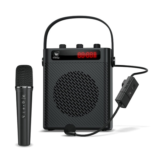 40W Speaker with Microphone, Microphone with Speaker, Dual Wireless Mics