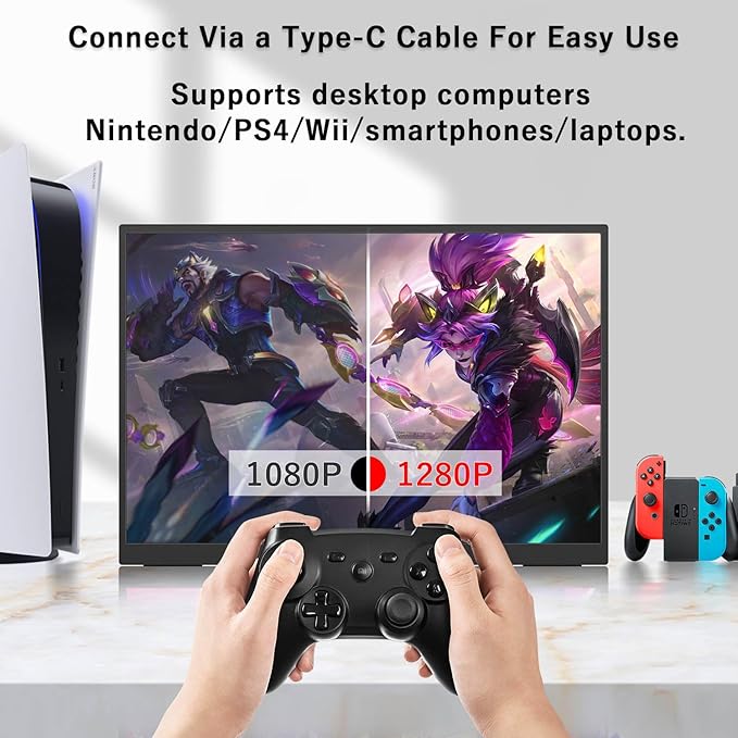 Portable Monitor 10.5'' 1920x1280 Second External Monitor for Laptop 3:2,100％sRGB,w/45° Adjustable Stand,HDMI USB-C Computer Display for Laptop PC Phone Mac
