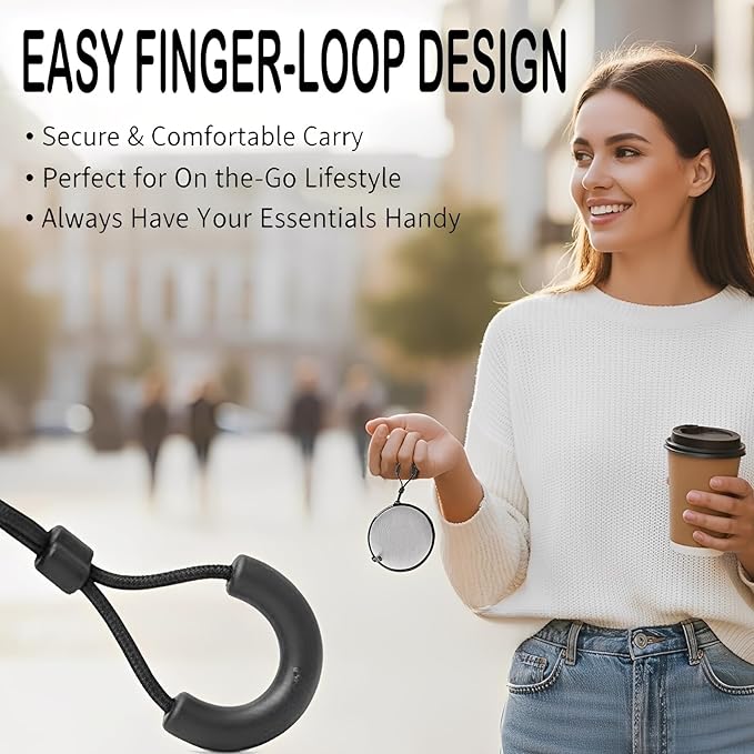 Earbud Case, Mini Portable Earbuds Organizer with Finger Strap Hard EVA Shockproof Carrying Case for Wireless & Wired Earphones, Headphones, USB Cable & SD Card - 2 Pcs Gray