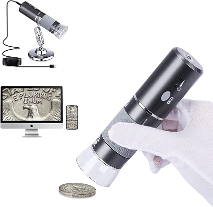 4K Digital Microscope for iPhone Android Phone and Windows Mac PC