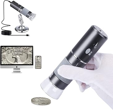 4K Digital Microscope for iPhone Android Phone and Windows Mac PC