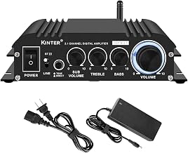 Kinter K3118-2.1 Bluetooth 5.0 Stereo Digital Receiver Amplifier 2.1 Channel Mini Hi-Fi Class D Amp 30 Watt x 2 Channels + 80 Watt Subwoofer for Home TV DIY Auto Outdoor Passive Speakers Subwoofer