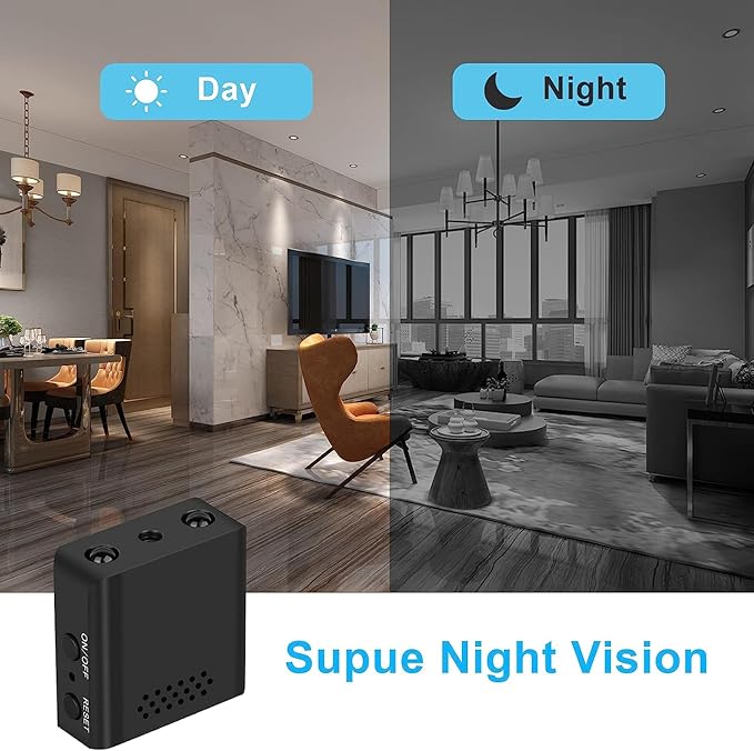 Crazytree Hidden Camera, 1080p HD Mini Spy Camera, WiFi Wireless Camera, Indoor Surveillance Camera for Pet Baby, Nanny Cam with Night Vision, Motion Detection
