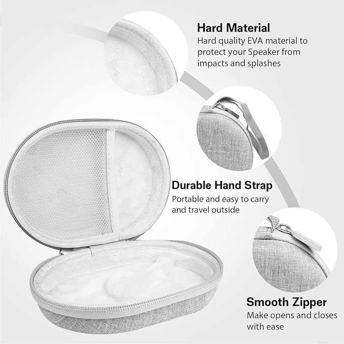 Hard Case for SHOKZ New OpenRun Pro 2/Pro 2 Mini/Open Run/OpenMove/OpenRun/OpenSwim Open-Ear Bone Conduction Sport Headphones Travel Bag,Grey