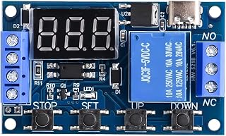 Type-C Micro USB 5V Digital LED Display Trigger Automation Delay Cycle Timer Control Switch Relay Module Board Controller(5V Type C) - Image 1