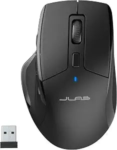 JLab, JBuds, Wireless Mouse, Bluetooth, USB Dongle, Multi-Device, Silent Click, Full-Size, Black