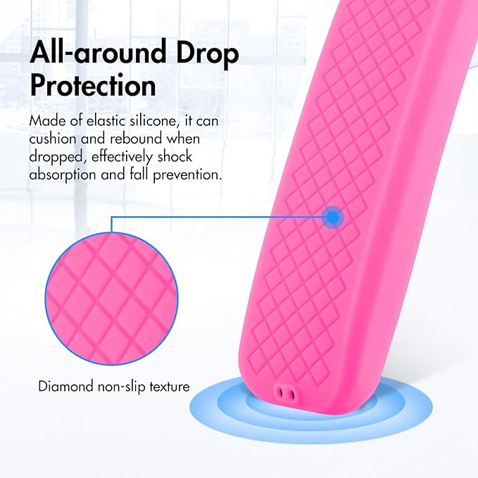 LEFXMOPHY Remote Cover for SuperBOX S5 PRO, S4 PRO, S5 Max 2024, S 5 MAX, S6 MAX 2025, S 6-Ultra, S 6-MAX Super Box TV Voice Remote Case Pink Sleeve Glow in Dark