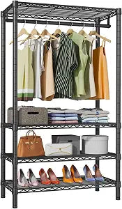 VIPEK V1 Wire Garment Rack, 4-Tier Clothes Rack, Freestanding Closet, Black