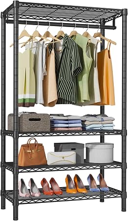 VIPEK V1 Wire Garment Rack, 4-Tier Clothes Rack, Freestanding Closet, Black