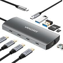 VANGREE 10Gbps USB C Hub with Dual 4K@60Hz USB-C Displayports - Image 1