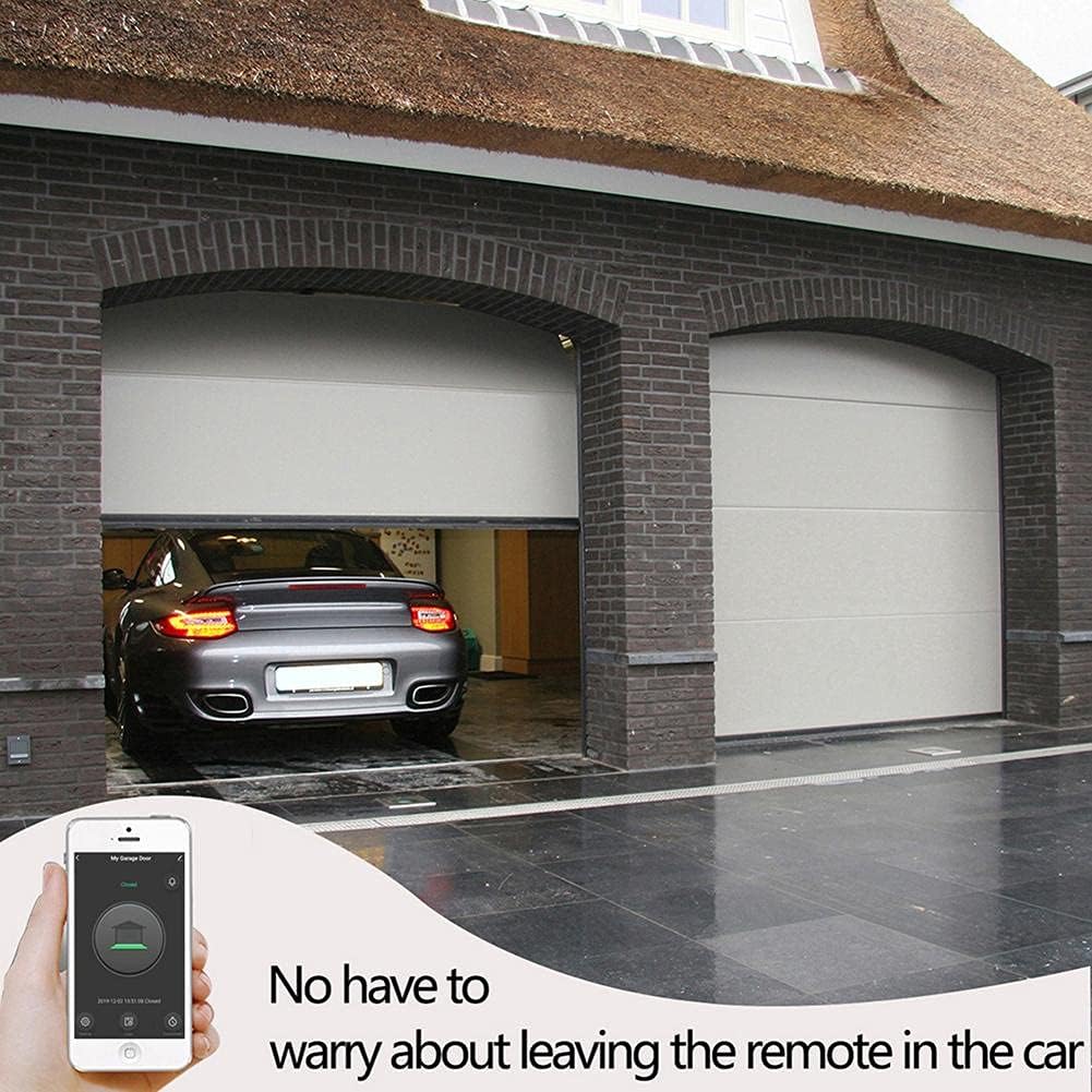 Smart Wi-Fi Garage Door Opener — App Control, Works with Alexa, Google & Siri