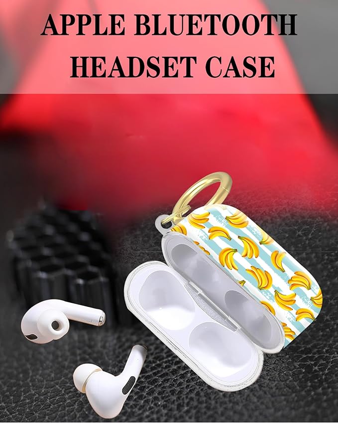 Compatible with Airpod Pro 2nd/1st Generation,360° Full Protection Cover for Girl Women,Cute Accessories Hard Case Portable & Shockproof for Airpod Pro 2nd Charging Case 2023/2022/2019(Banana)