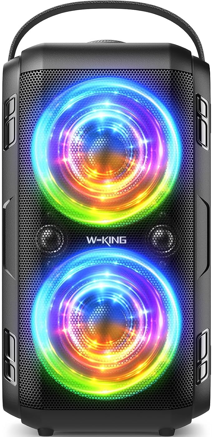 W-KING Party Bluetooth Speaker Boom Box, 180W Max Big Large Speaker