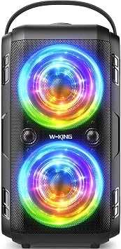 W-KING Party Bluetooth Speaker Boom Box, 180W Max Big Large Speaker