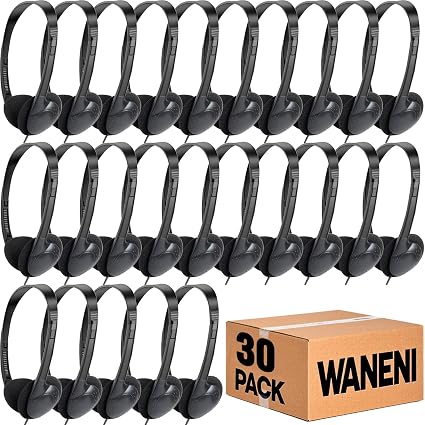Kids Headphones Bulk 30 Pack for School Classroom Students Children Toddler Boys Girls Teen Adults