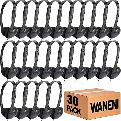 Kids Headphones Bulk 30 Pack for School Classroom Students Children Toddler Boys Girls Teen Adults