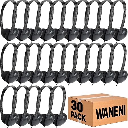 Kids Headphones Bulk 30 Pack for School Classroom Students Children Toddler Boys Girls Teen Adults